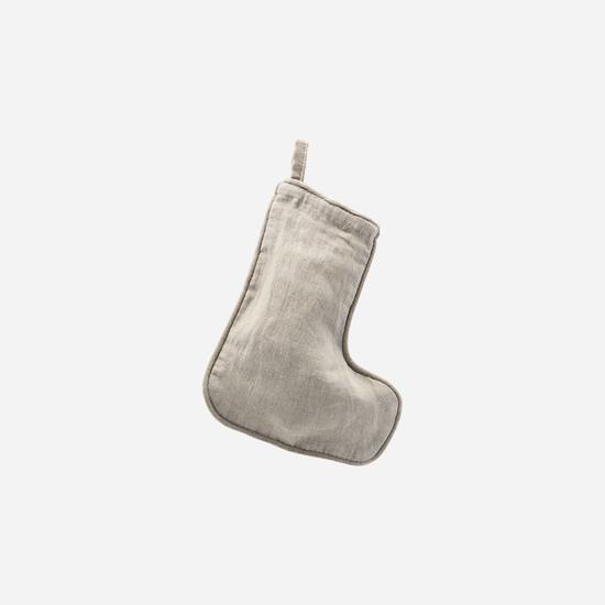 STOCKING XMAS karácsonyi zokni, textil, közepes, szürke
