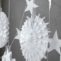 Kép 3/4 - SNOWFLAKE karácsonyi dekor, papír, kicsi, fehér